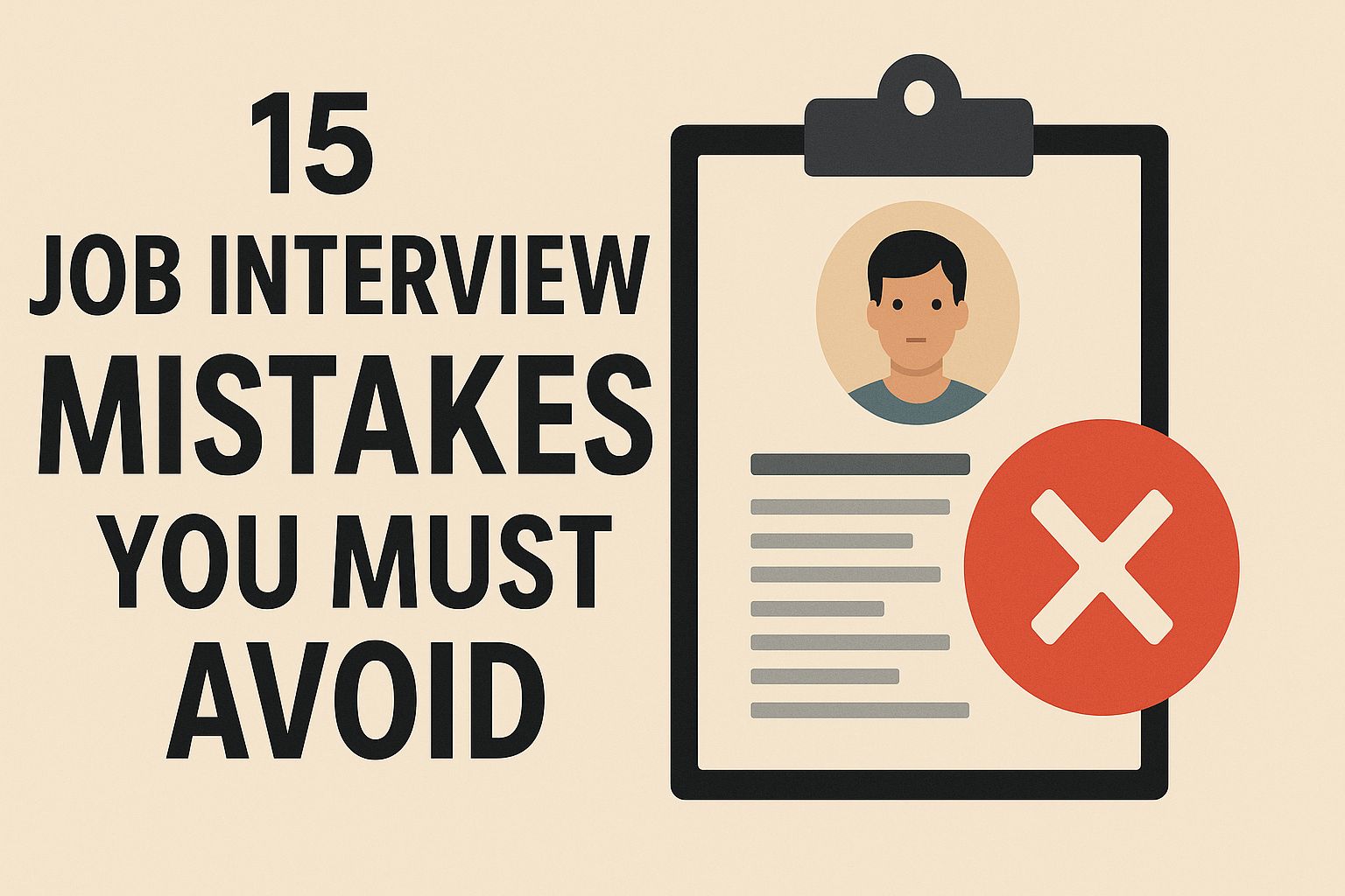 15 Job Interview Mistakes You Should Never Make