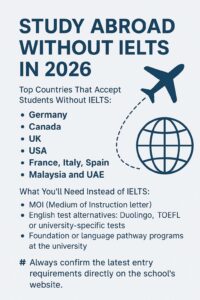 Study Abroad Without IELTS in 2026